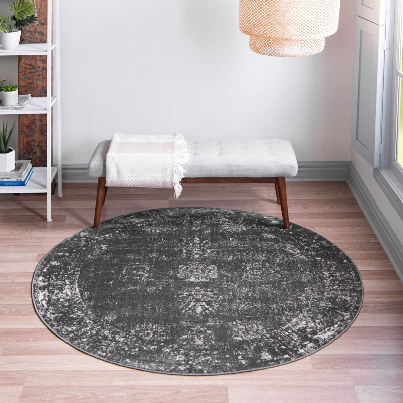 Mistana™ Brandt Performance Dark Gray Rug & Reviews Wayfair